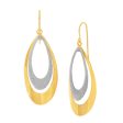 9ct Yellow Gold Silver Filled Stardust Teardrop Drop Earrings Hot on Sale