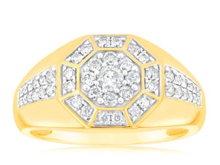 3 4 Carat Diamond Ring in 9ct Yellow Gold For Discount