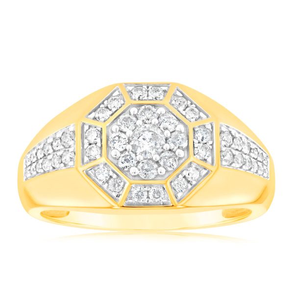 3 4 Carat Diamond Ring in 9ct Yellow Gold For Discount