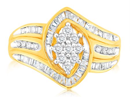 1 2 Carat Diamond Ring in 10ct Yellow Gold Online Sale