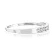 9ct White Gold Eternity Straight Ring with 9 Brilliant Cut Diamonds Online Sale