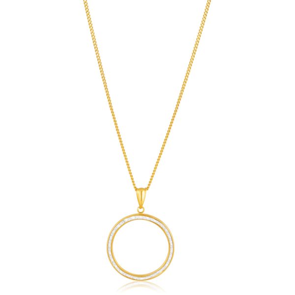 9ct Yellow Gold Silver Filled Circle of Life Pendant Sale