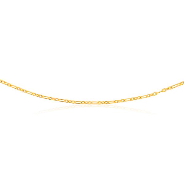 9ct Yellow Gold Silverfilled 65 Gauge Fancy 60cm Chain Online now