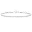 9ct White Gold 19cm Zirconia Tennis Bracelet For Sale