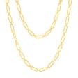 9ct Yellow Gold Silver-filled Fancy Elongated Belcher Link 50cm Chain For Discount