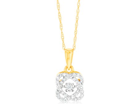 9ct Yellow Gold Luminesce Lab Grown Diamond Pendant Supply