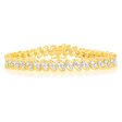 2 Carat Diamond Bracelet in Gold Plated Silver Online now