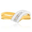 9ct Yellow Gold & White Gold  Anari  Ring With 0.1 Carats Of Diamonds Discount