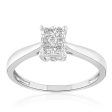 9ct White Gold 1 4 Carat Diamond Dress Ring With 9 Brilliant Diamonds For Discount