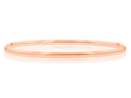 9ct Rose Gold 3mm Half round 65mm Bangle Supply