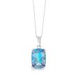 9ct White Gold Natural Treated Adieu Topaz Pendant Fashion