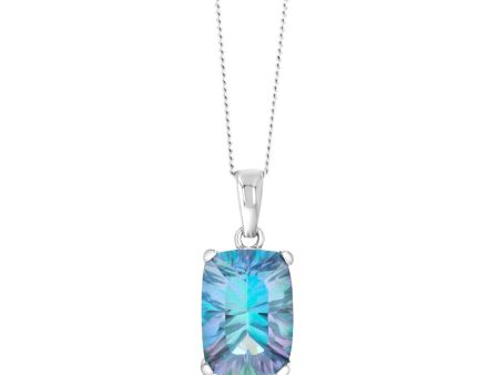 9ct White Gold Natural Treated Adieu Topaz Pendant Fashion