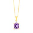 9ct Yellow Gold 1.4ct Amethyst and Diamond Pendant Cheap