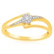 10ct Yellow Gold 16 Brilliant Cut Diamonds Hot on Sale