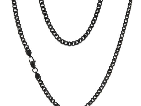 Black Stainless-Steel Curb 60cm Chain For Sale