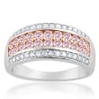 9ct  White and Rose Gold 1 Carat Diamond Ring With Pink Argyle Diamonds For Discount