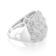 9ct White Gold 1 2 Carat Diamond Ring with 290 Round Brilliant Cut Diamonds Cheap