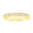 9ct Yellow Gold  1 3 Carat Diamond Eternity Ring with 10 Channel Set Diamonds For Sale