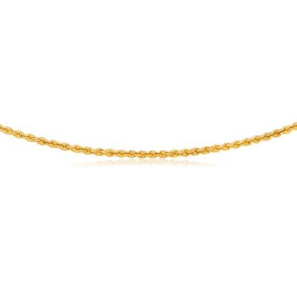 9ct Yellow Gold Silverfilled 50cm Rope Chain Fashion