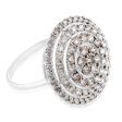 18ct White Gold 2 Carat Diamond Round Shape Cluster Ring Discount