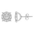 9ct White Gold 1.5 Carat Diamond Stud Earrings Fashion