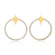 9ct Silver Filled Star Hoop Earrings Discount