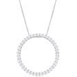 9ct Superb White Gold Diamond Pendant With Chain on Sale