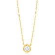 Luminesce Lab Grown 9ct Yellow Gold 1 5 Carat Diamond Round Shaped Bezel Pendant Online Hot Sale