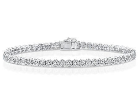 5 Carat Diamond Tennis Bracelet in 14ct White Gold Sale