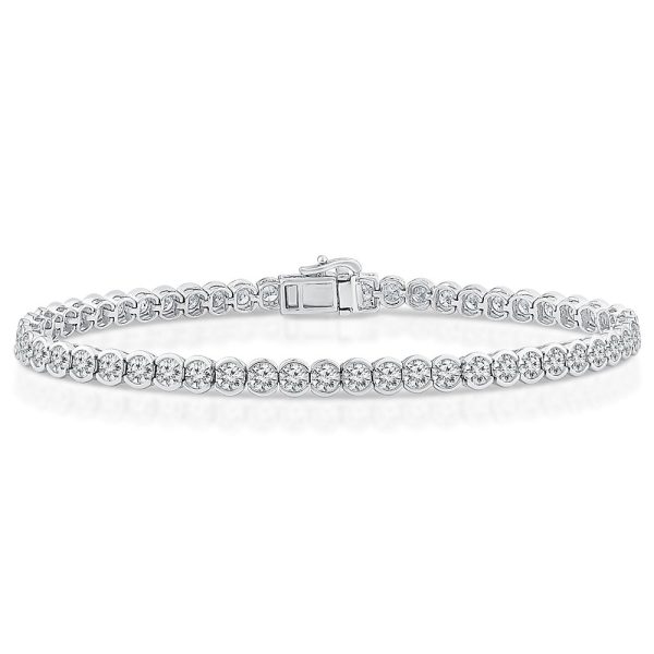 5 Carat Diamond Tennis Bracelet in 14ct White Gold Sale