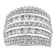 10ct White Gold Luminesce Lab Grown 2.45 Carat Diamond Ring SIZE N½ For Discount