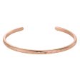 Emporio Armani Rose Gold Plated Sterling Silver CZ Cuff Bangle Fashion