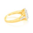 9ct Yellow Gold 1 5 Carat Diamond Ring with 57 Brilliant Cut Diamonds For Discount