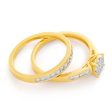 9ct Yellow Gold 2 Ring Bridal Set With 1 2 Carats Of Brilliant Cut Diamonds Fashion