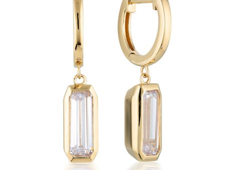 Georgini Gold Plated Sterling Silver Emilio Drop Earrings Sale