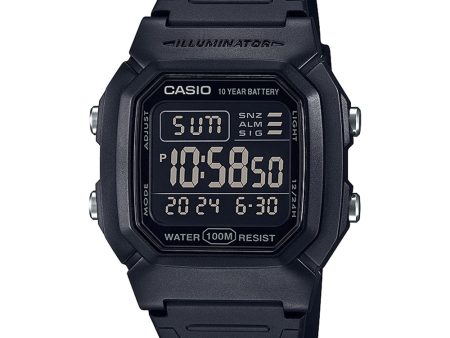 Casio W800H-1B Utility Black Digital Watch For Discount