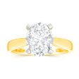 9ct Yellow Gold 2.00ct Diamond Equivalent 11X9MM Zirconia Solitaire Ring Online