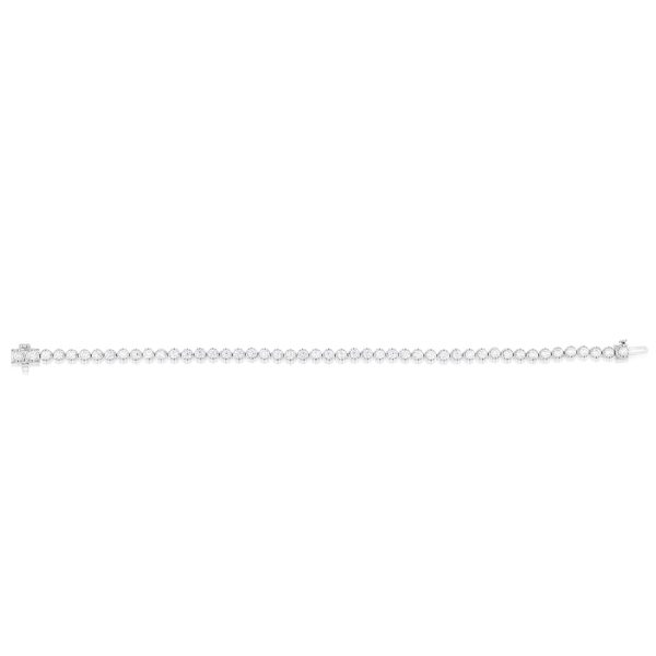 14ct White Gold 3.80 Carats Diamond Tennis Bracelet With 46 Brilliant Diamonds 17.5cm Online now