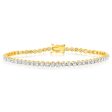 2 Carat Diamond Tennis Bracelet with 59 Brilliant Diamonds in 9ct Yellow Gold Online