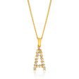 9ct Yellow And White Gold Two Tone Diamond Cut Initial  A  Pendant For Cheap