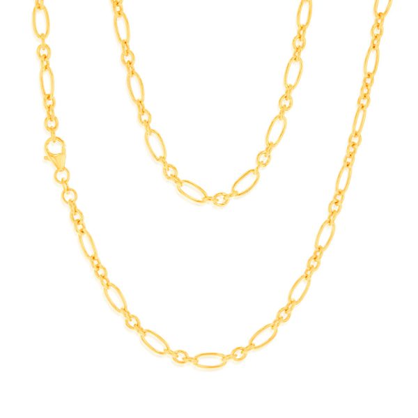 9ct Yellow Gold Silver-filled Fancy 100Gauge 45cm Chain Online now