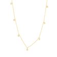 9ct Yellow Gold 2mm Zirconia Charm On 45cm Chain Hot on Sale