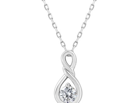 Luminesce Lab Grown Infinity Diamond Pendant With 10ct White Gold Online Hot Sale