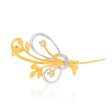 9ct Two Tone Zirconia Flower Bouquet Brooch on Sale