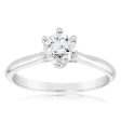 18ct White Gold Approximately 1 Carat Diamond Solitaire Ring Hot on Sale