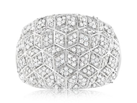 9ct White Gold 1 2 Carat Diamond Ring with 290 Round Brilliant Cut Diamonds Cheap