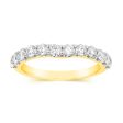 Luminesce Lab Grown 1.5 Carat Diamond Eternity Curve Ring in 18ct Yellow Gold Fashion