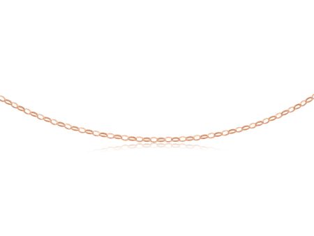 9ct Rose Gold Silverfilled 45cm Belcher Chain on Sale