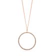 9ct Rose Gold Filled 30mm Round Crystal Pendant Hot on Sale