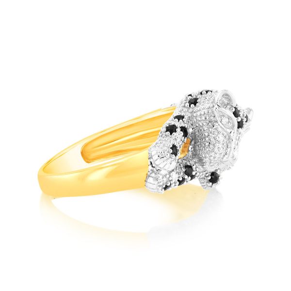 9ct Yellow Gold 0.82Ct Sapphire & 20 Diamond Men s Ring Online Hot Sale